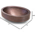 Pure Copper Hand Hammered 17 inch Oval Skirted Bathroom Vanity Sink